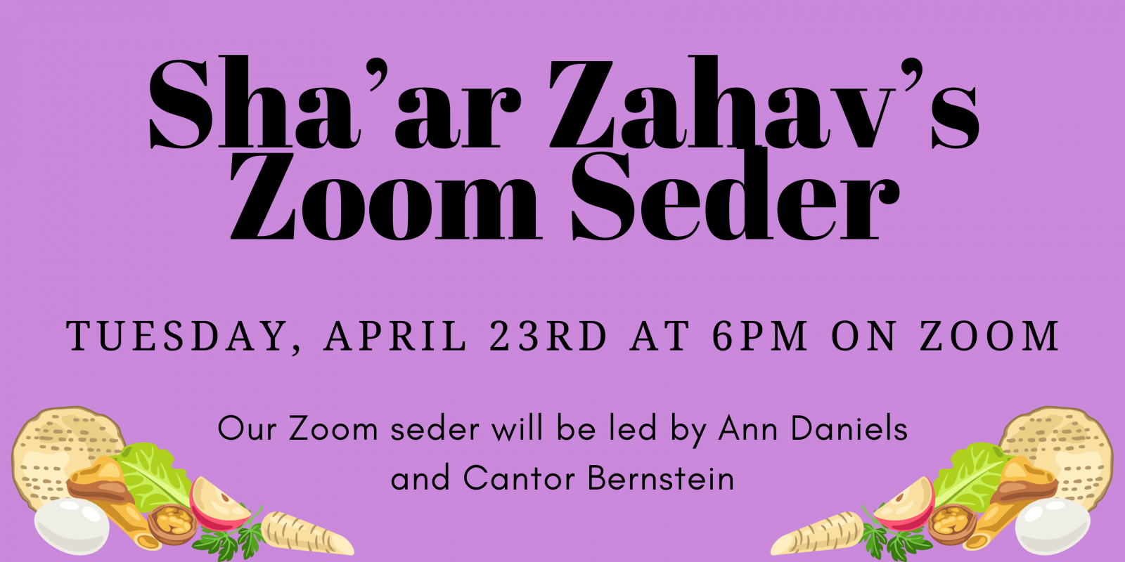 2024 Passover Seder Sha'ar Zahav